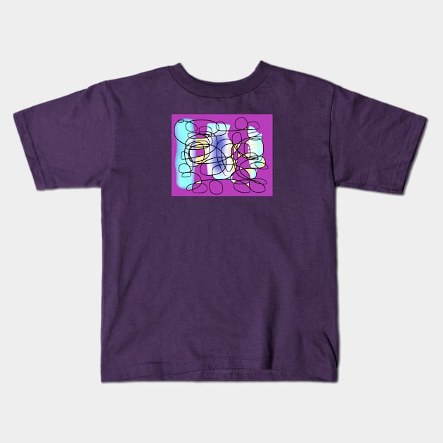 Robot Mix Tape Doodle Kids T-Shirt by EclecticWarrior101